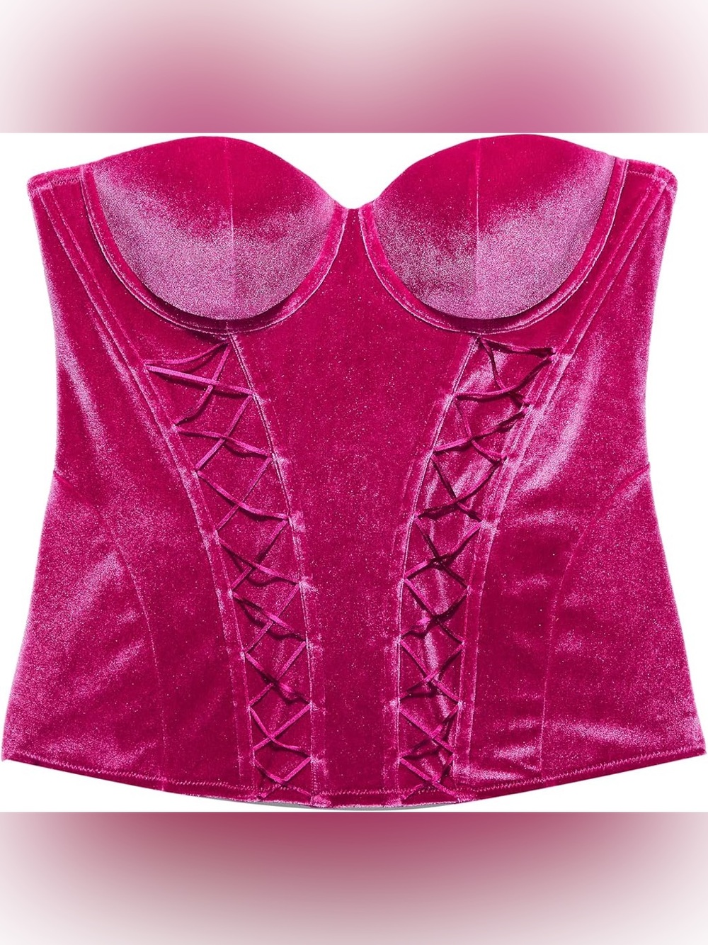 Savage X Fenty Velvet Vixen Bustier and Thong Lingerie Set NWT
